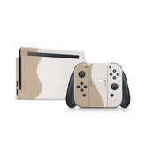 TACKY DESIGN Brown Colorwave Nintendo Switch Skin Wrap | Color Blocking 3M Vinyl Cover - Tackydesign